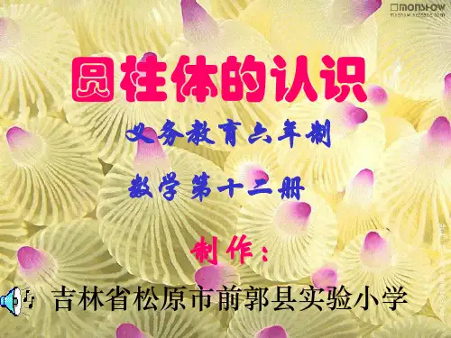 圆柱体的认识3精品PPT教学课件