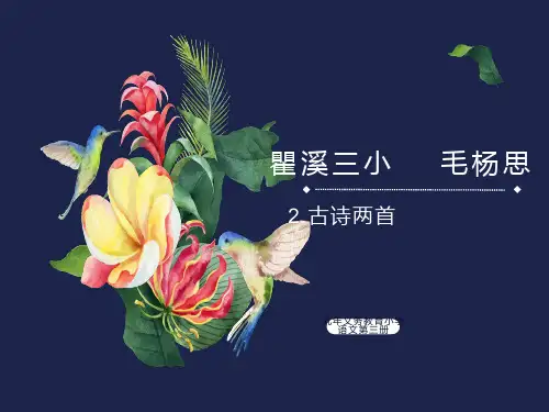 人教版二年级语文下册《古诗二首》课件PPT