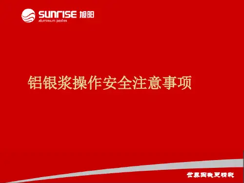 铝银浆操作安全注意事项PPT