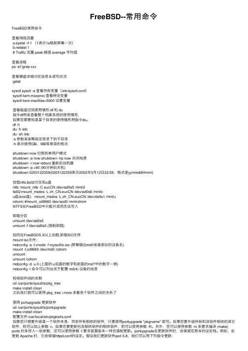FreeBSD--常用命令