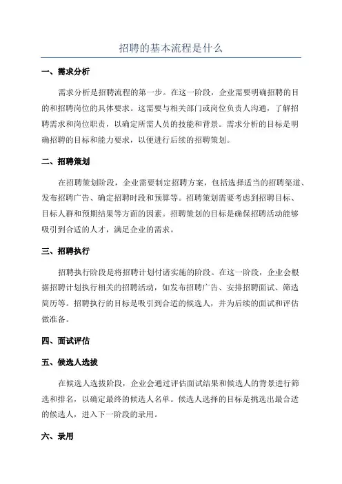 招聘的基本流程是什么