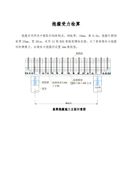 盖梁抱箍受力验算
