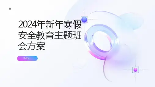 (2024)年新年寒假安全教育主题班会方案