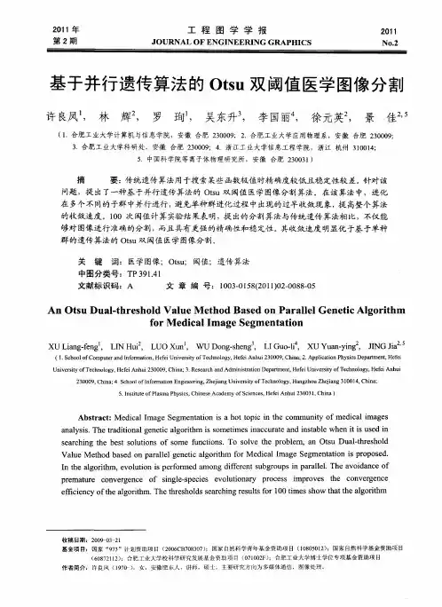 基于并行遗传算法的Otsu双阈值医学图像分割