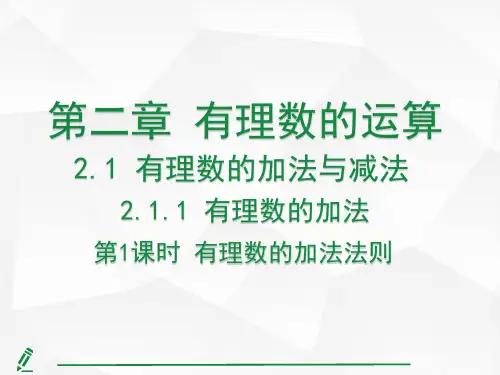 2.1.1  有理数的加法第1课时 有理数的加法法则  课件 人教版(2024)数学七年级上册