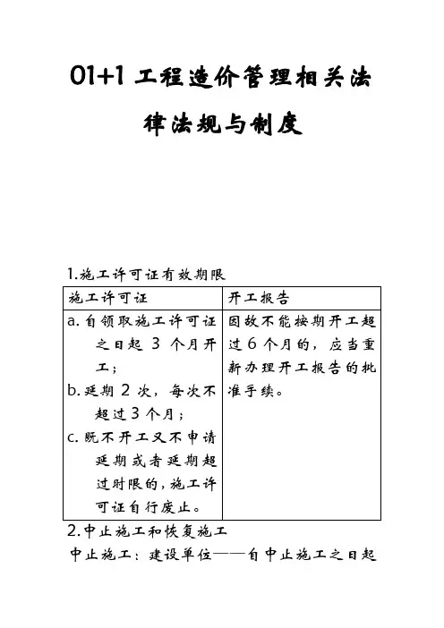 二级造价工程师资格考试基础科目复习资料