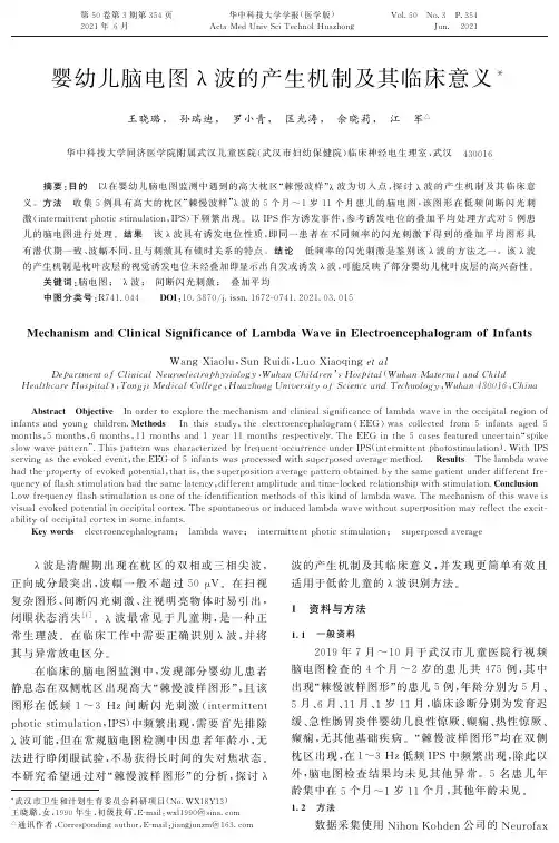 婴幼儿脑电图λ波的产生机制及其临床意义