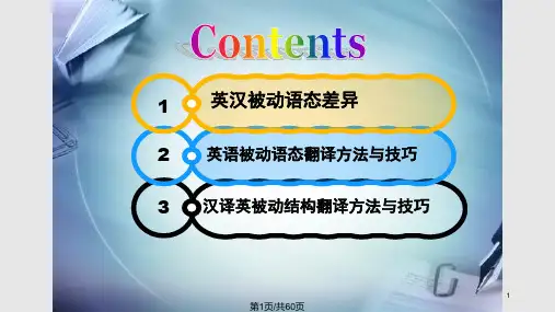 翻译技巧语态转换译法PPT课件