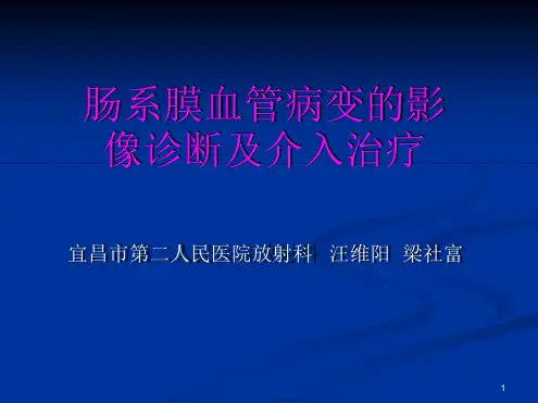 肠系膜血管病变的影像诊断及介入治疗参考幻灯片