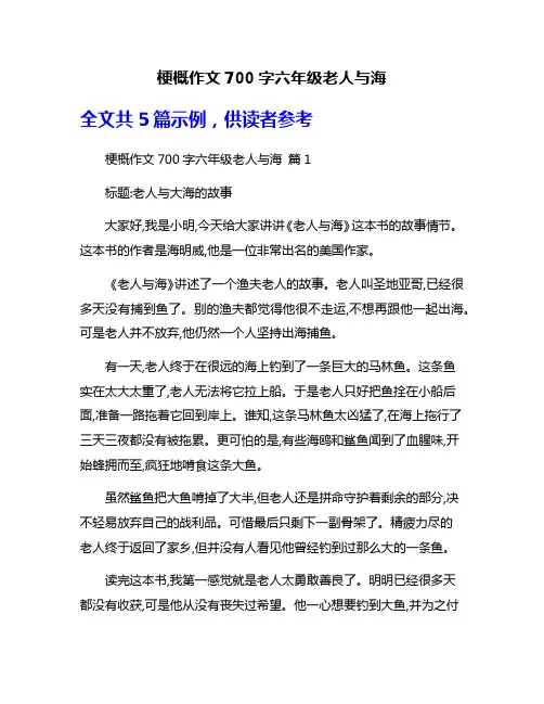 梗概作文700字六年级老人与海