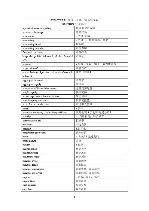 2014版中高级口译词汇必备1
