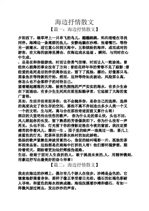 海边抒情散文
