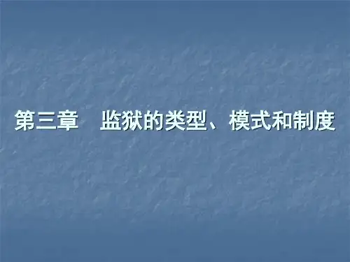监狱的类型.