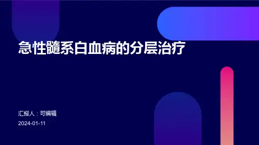 急性髓系白血病的分层治疗PPT