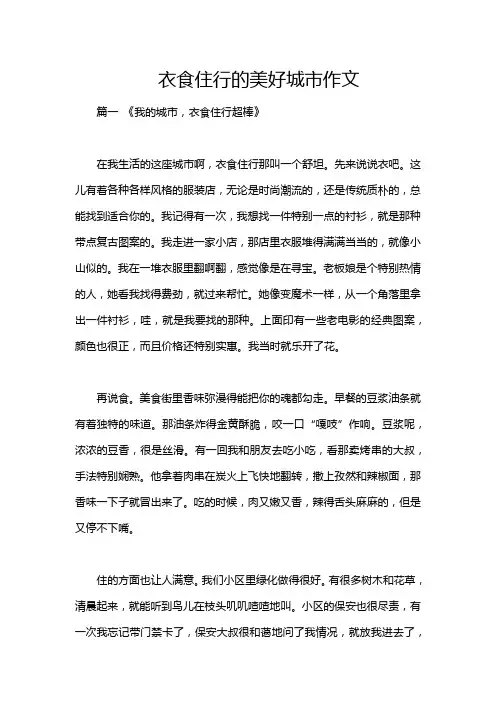 衣食住行的美好城市作文