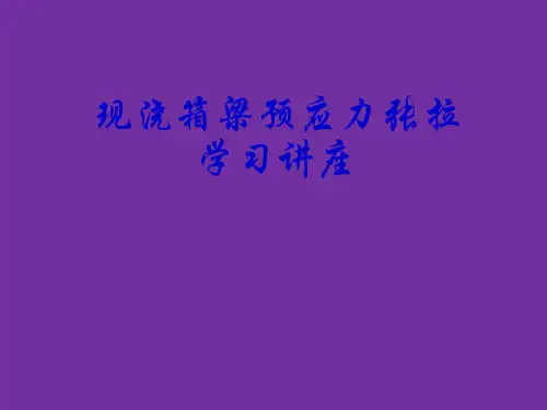 现浇箱梁预应力张拉培训讲义