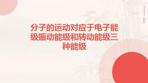 分子的运动对应于电子能级振动能级和转动能级三种能级ppt