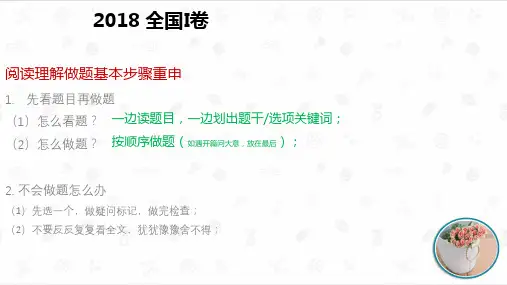 2018高考英语真题讲解-全国卷,北京卷,天津卷等
