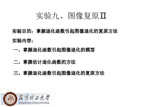 数字图像处理实验九、图像复原