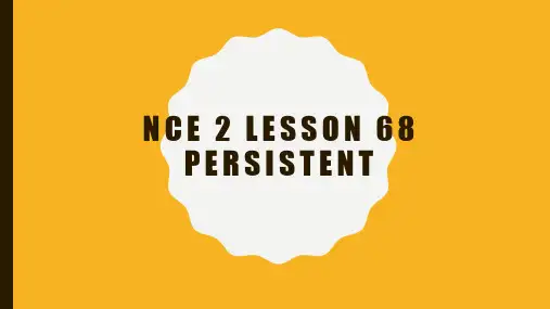 新概念第二册 Lesson 68 Persistent(反意疑问句)