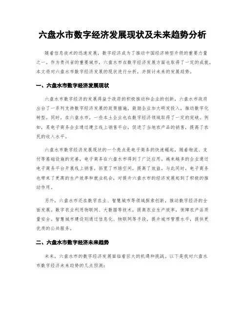 六盘水市数字经济发展现状及未来趋势分析