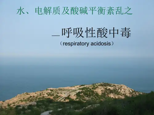 酸碱平衡紊乱之呼吸性酸中毒PPT演示课件