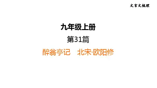 中考语文复习 文言文第31篇 醉翁亭记