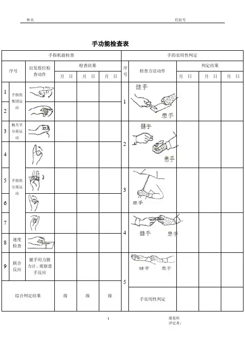 OT偏瘫评价表(全)