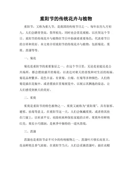 重阳节的传统花卉与植物