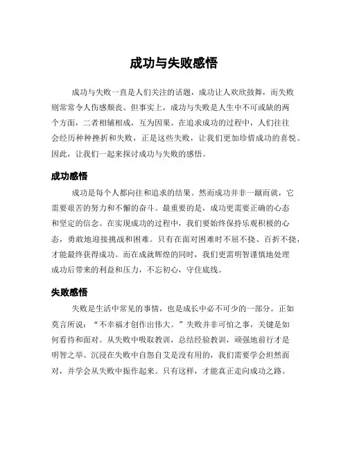 成功与失败感悟