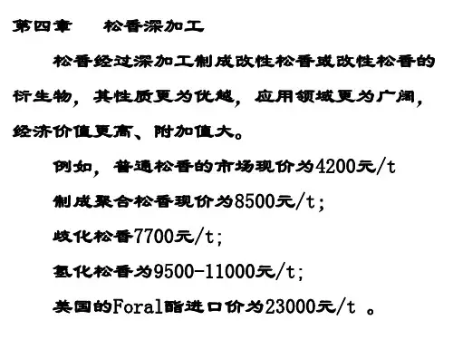 松香深加工