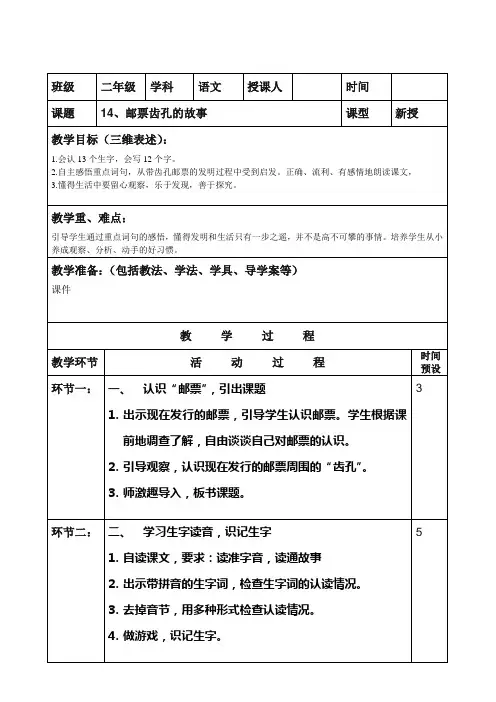 邮票齿孔的故事