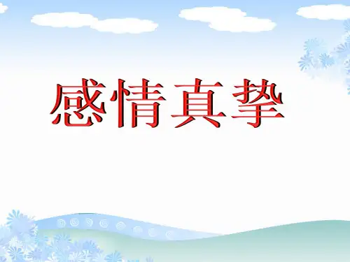 作文-中考作文感情真挚ppt PPT学习课件
