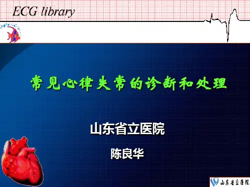 常见心律失常的诊断和处理PPT课件
