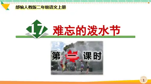 最新部编人教版二年级语文上册《难忘的泼水节》优质课件