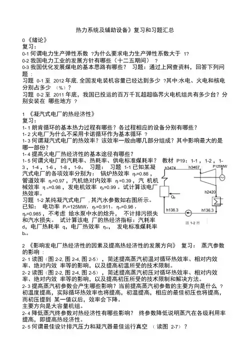 热力系统及辅助设备