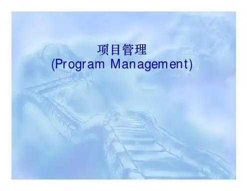 项目管理课件教材(Program Management)