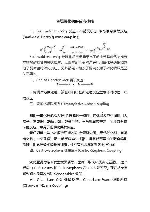 金属催化偶联反应小结