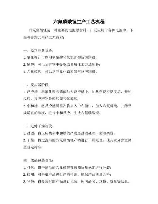六氟磷酸锂生产工艺流程