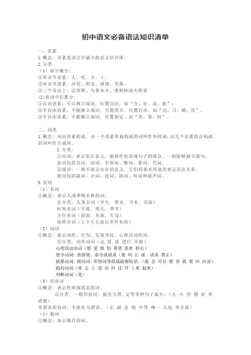 语法知识盘点公开课