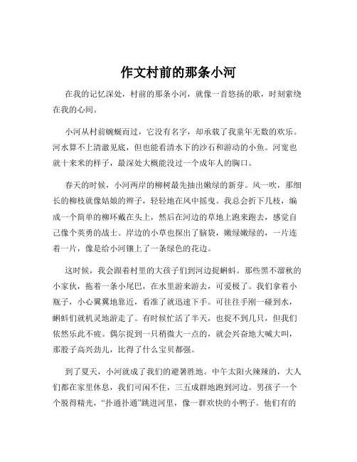 作文村前的那条小河