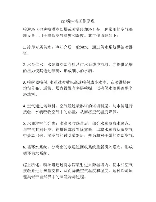 pp喷淋塔工作原理