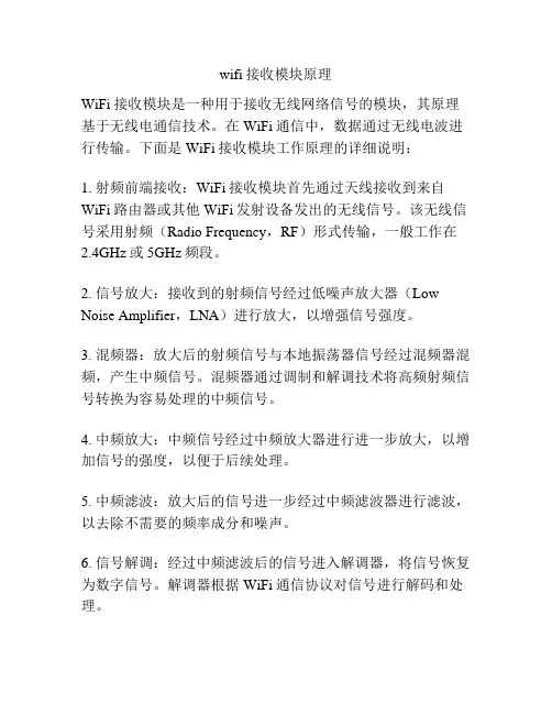 wifi接收模块原理