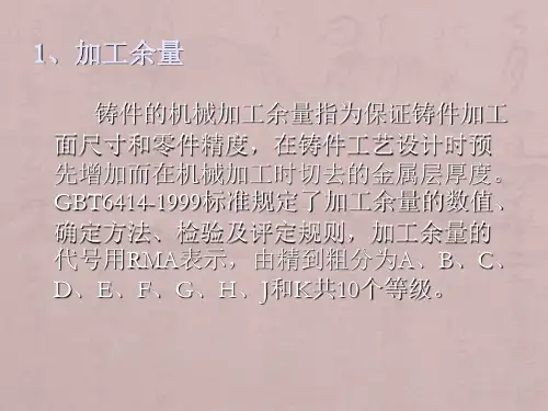 铸造工艺参数及在工艺图中的表示方法