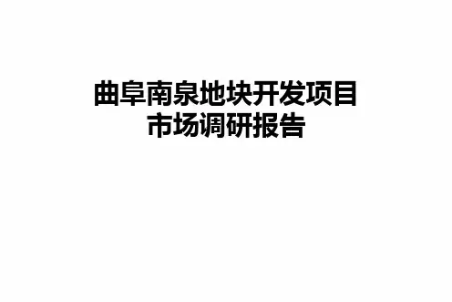 曲阜调研报告