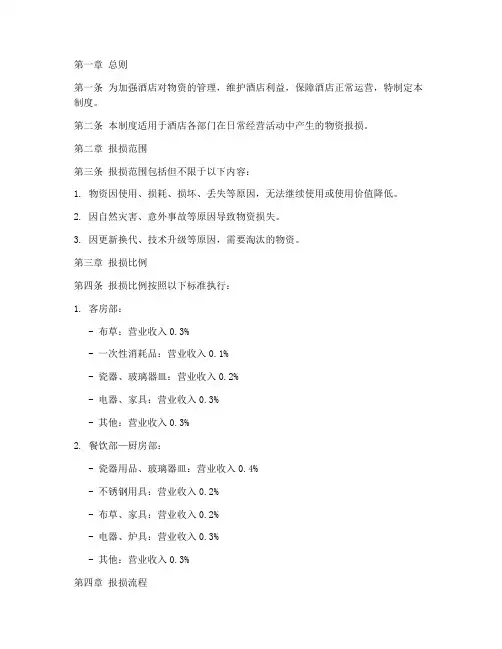 酒店报损管理制度