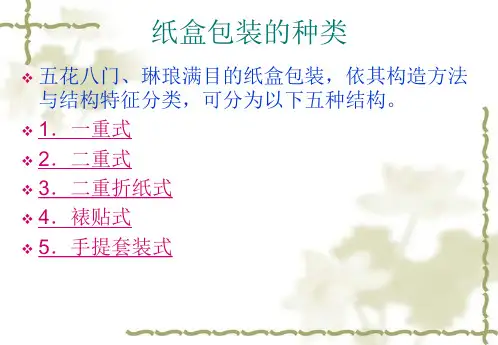 讲授14纸盒的结构和纸盒的分类