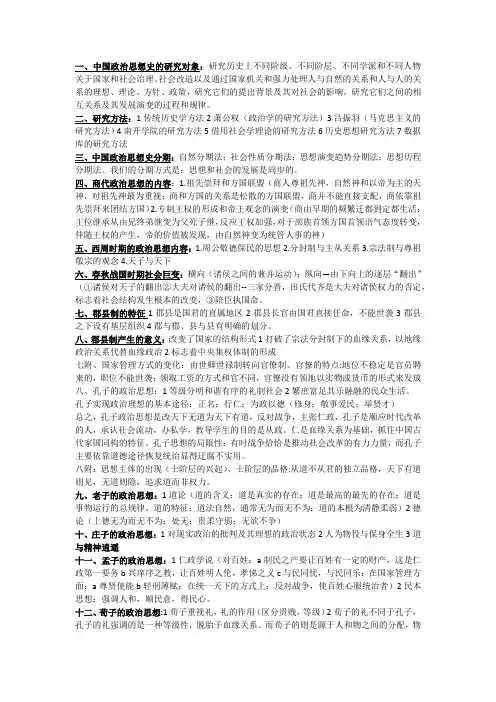 中国政治思想史