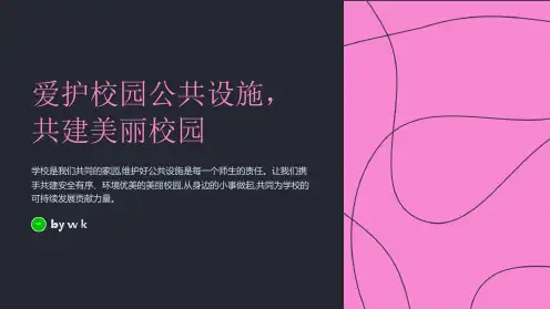 爱护校园公共设施主题班会PPT课件