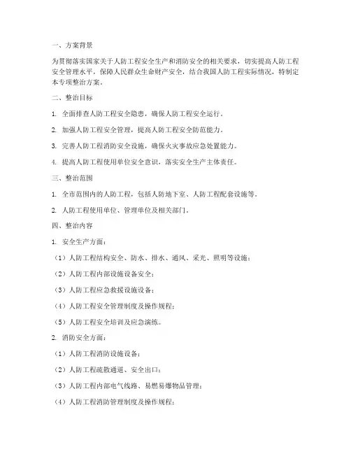 人防工程专项整治方案